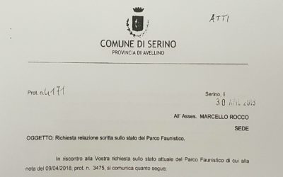 Relazione Ufficio Tecnico sullo stato del “Parco Faunistico” di Serino – FOTO & PLANIMETRIA