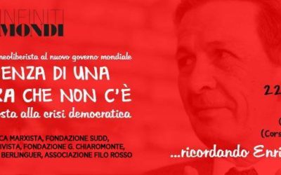 “Be” e “Filo Rosso” aderiscono all’iniziativa “…ricordando Enrico Berlinguer. L’urgenza di una sinistra che non c’è” – RASSEGNA STAMPA