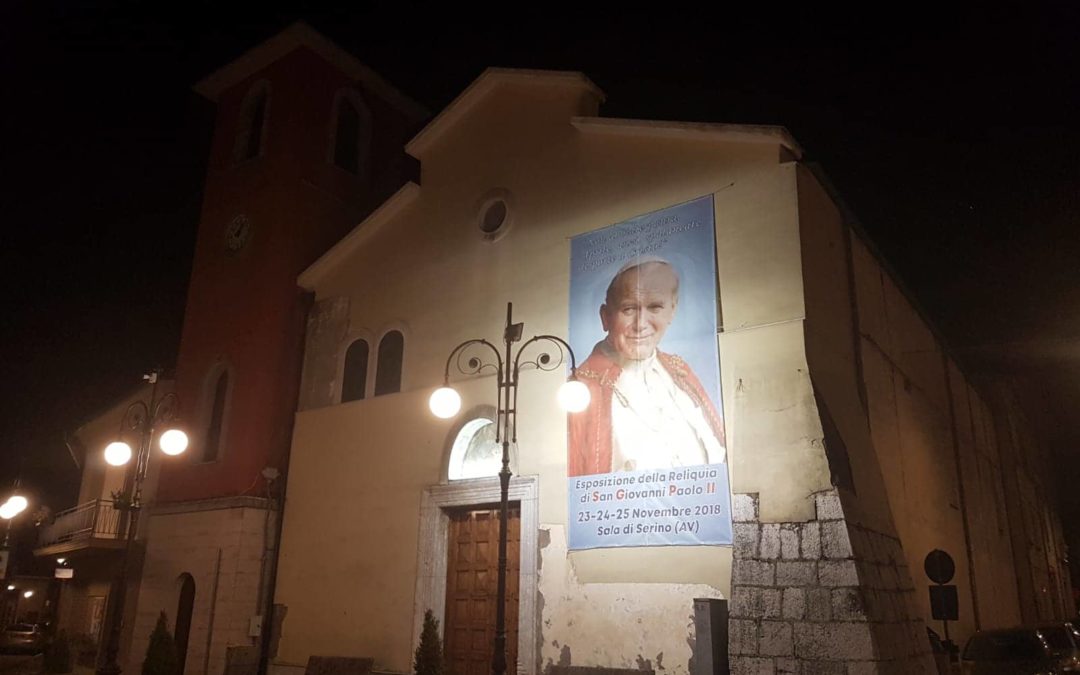 Da venerdì 23 a domenica 25 Novembre Serino ospiterà la Reliquia di San Giovanni Paolo II – FOTO & RASSEGNA STAMPA