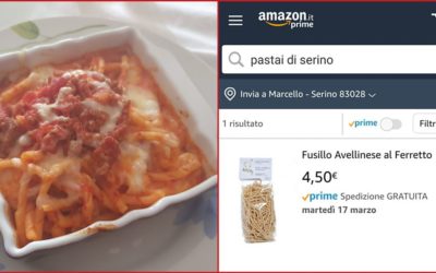 E’ possible acquistare i fusilli artigianali de “I Pastai di Serino”, anche da casa, attraverso amazon.it – COLLEGAMENTO AL SITO