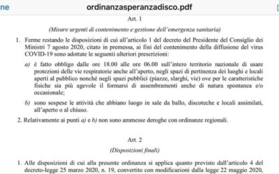 Coronavirus: nuovi provvedimenti del Governo grotteschi e controproducenti – APPROFONDIMENTO