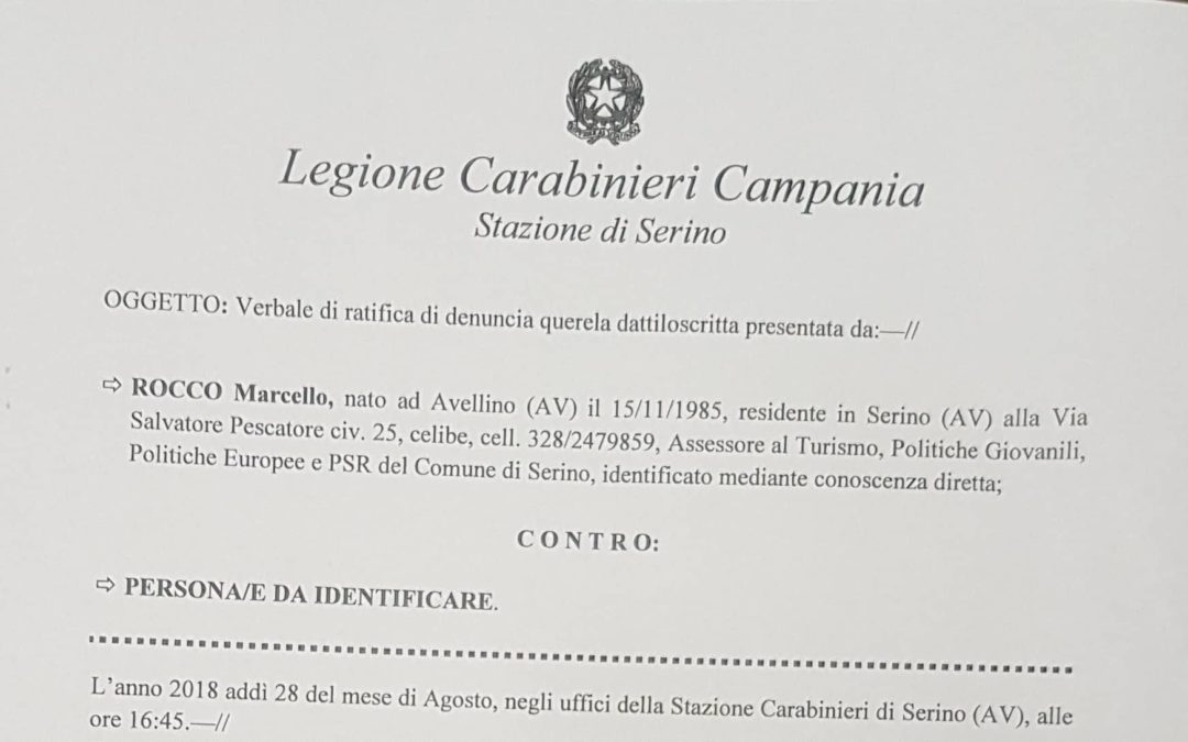 Difendiamo la nostra terra. Denunciamo, alle Autorità competenti, i reati ambientali! – Rassegna stampa, video, Denuncia ai Carabinieri e Atti amministrativi in allegato