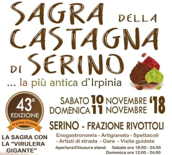 Sagra della Castagna di Serino 2018, 43° Edizione